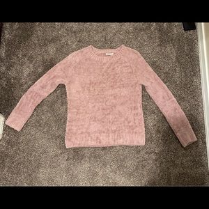 Fuzzy pink sweater